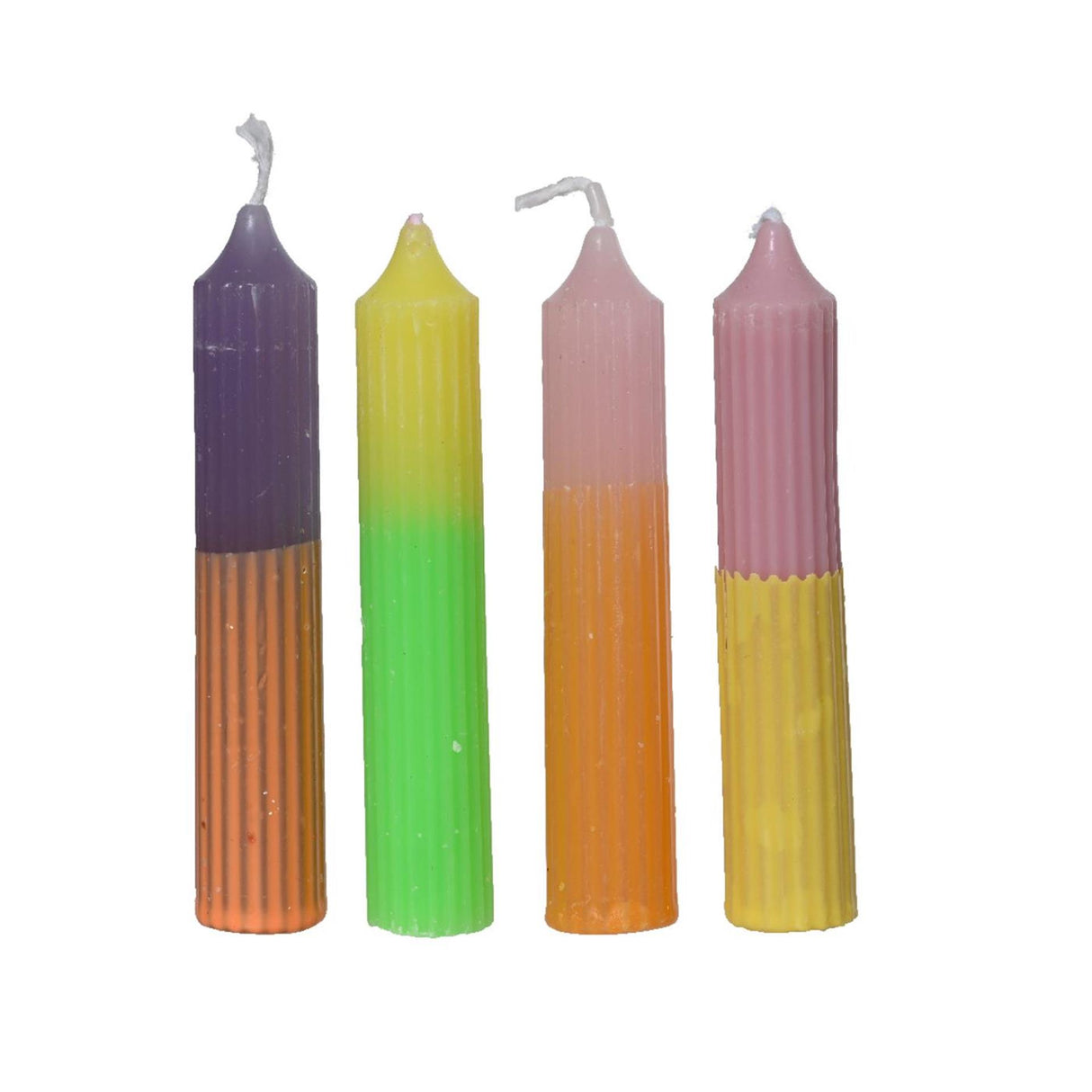 Decoris middagslys paraffinsæt et 4 ø2.15cm x h.11cm duo farve