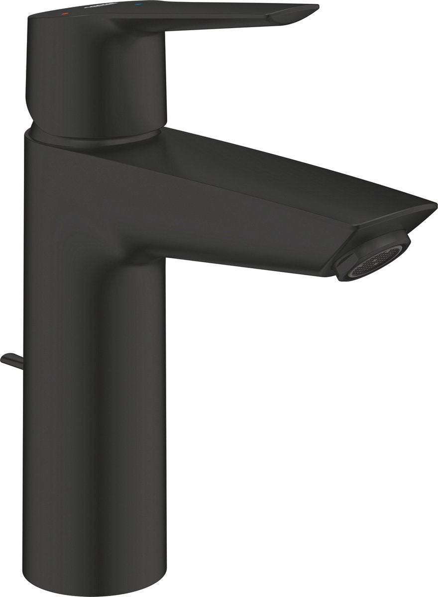 Grohe quickfix start etgrebs håndvaskarmatur vand og energibesparelse - m-størrelse - inkl. pop-up affald - mat sort