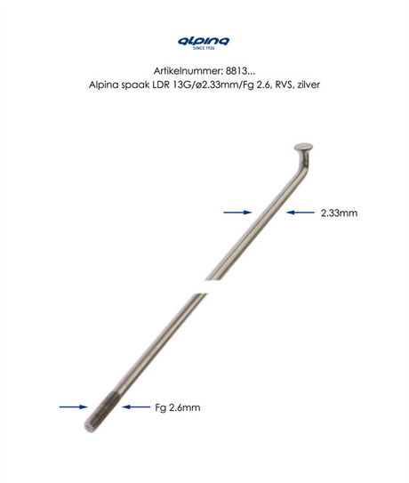 Buzaglo alpina eger 13x276 rustfrit stål