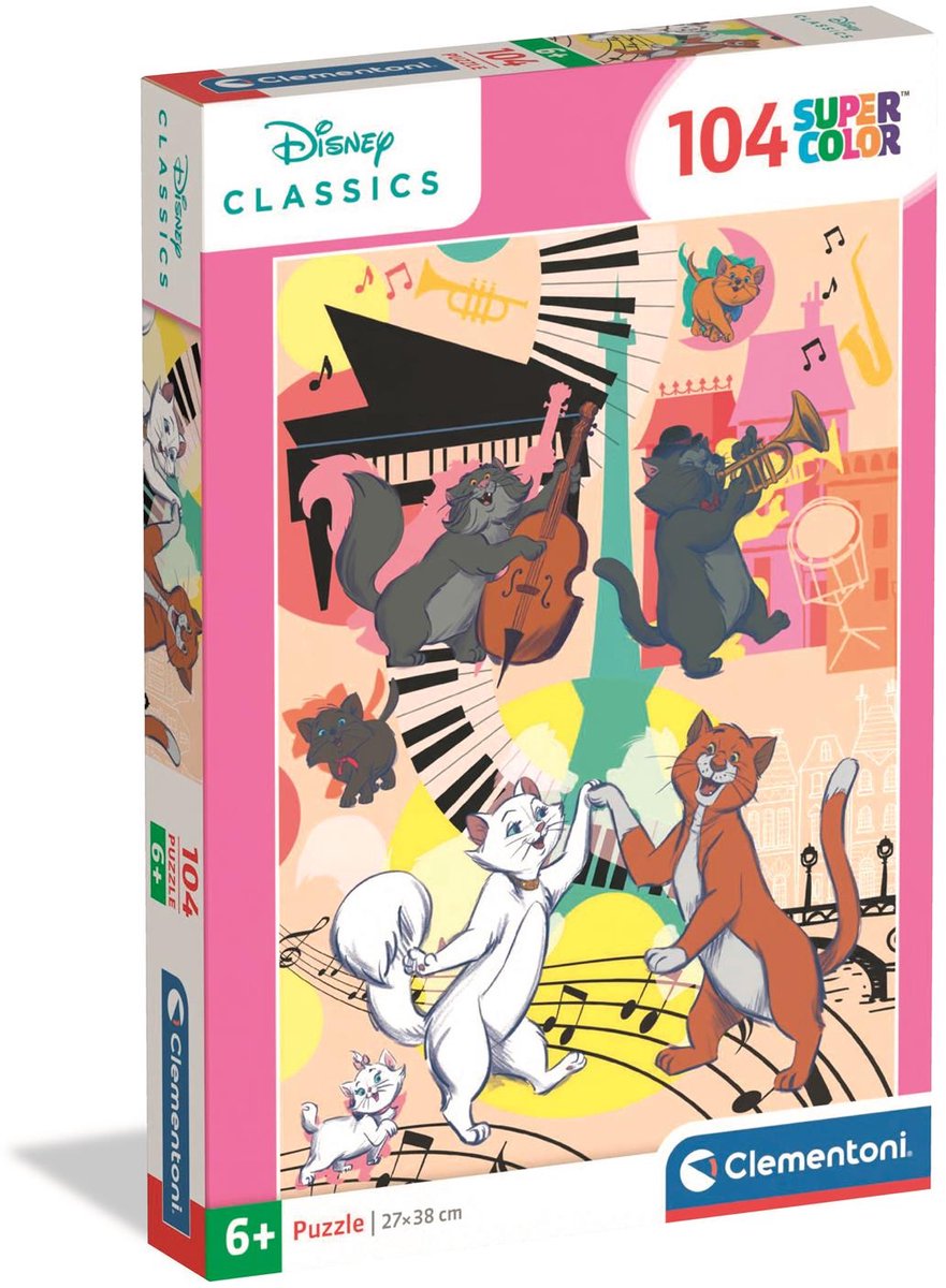 Clementoni - puslespil - 104 brikker - aristokater - børnepuslespil - fra 6 år