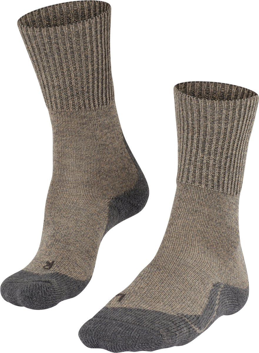 Falke tk1 uld anti-blaar dik wol functioneel materiaal wandelsokken dame beige - maat 39-40