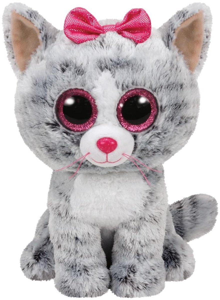 Ty hue kiki kat krammetøj - 24 cm - plys - store øjne - butterfly - kat krammetøj