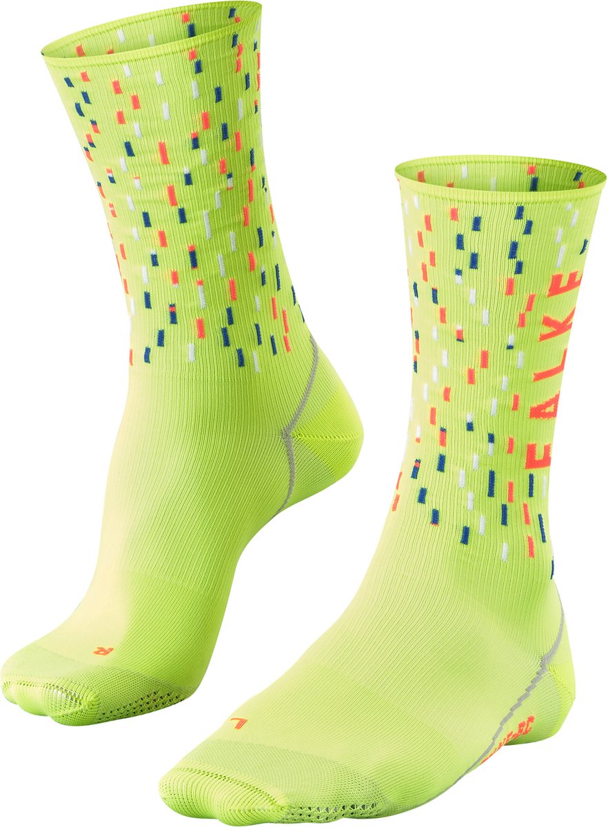 Falke bc anti-blister funktionelt materiale cykelstrømper unisex gul - størrelse 37-38