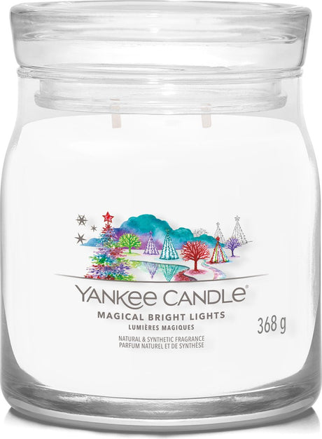 Yankee stearinlys - magiske lyse lys medium duftende stearinlys - 50 brændende timer - 2 væge
