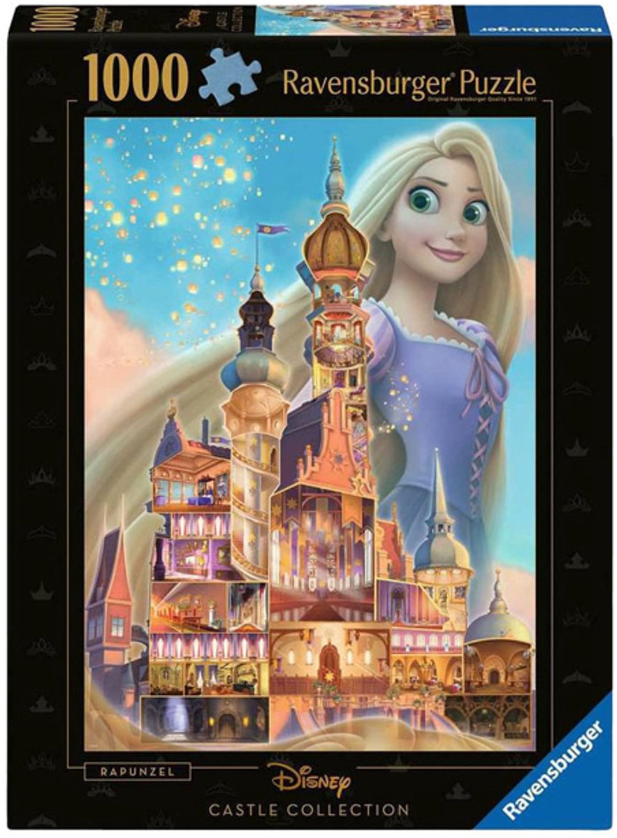Ravensburger puslespil disney castles rapunzel - 1000 brikker puslespil.