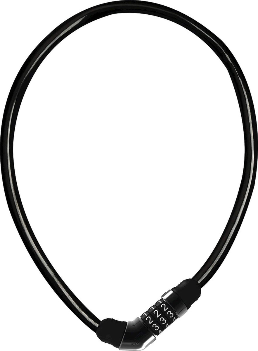 Abus kabellås 4408c - kombinationslås - 65 cm langt stålkabel med plastbeklædning - sikkerhedsniveau 2 - rød