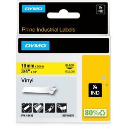 Dymo tapes rhino vinyl 19x5,5mm geel