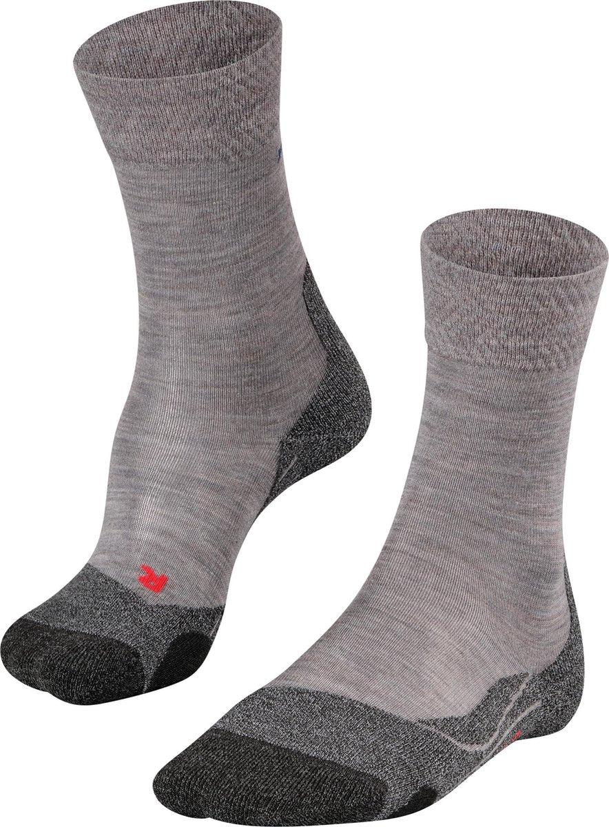 Falke tk2 melange anti-blister tykt uld funktionsmateriale gåstrømper kvinder grå - str. 41-42