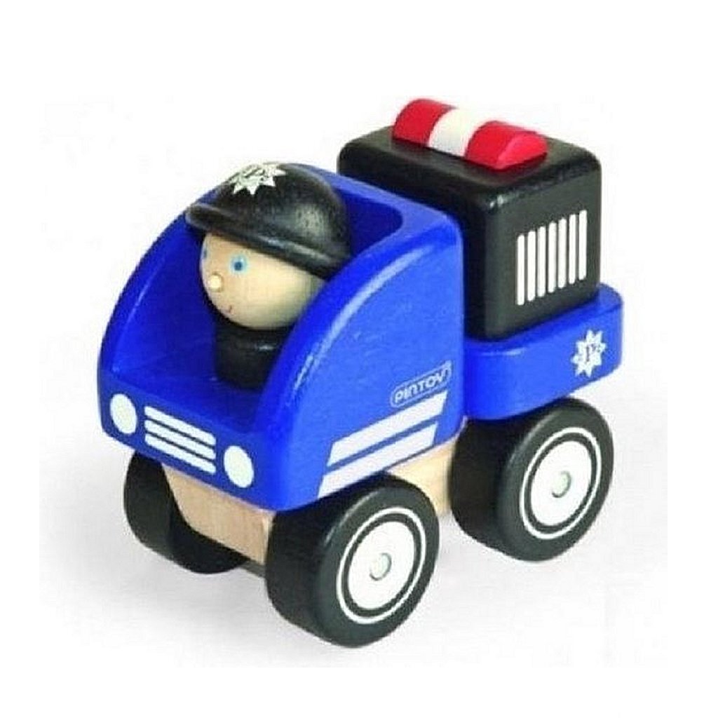 Pintoy p10507 mini politibil i træ