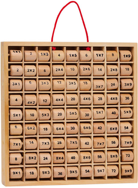 Lille fod - multiplikationstabel i træ 1x1