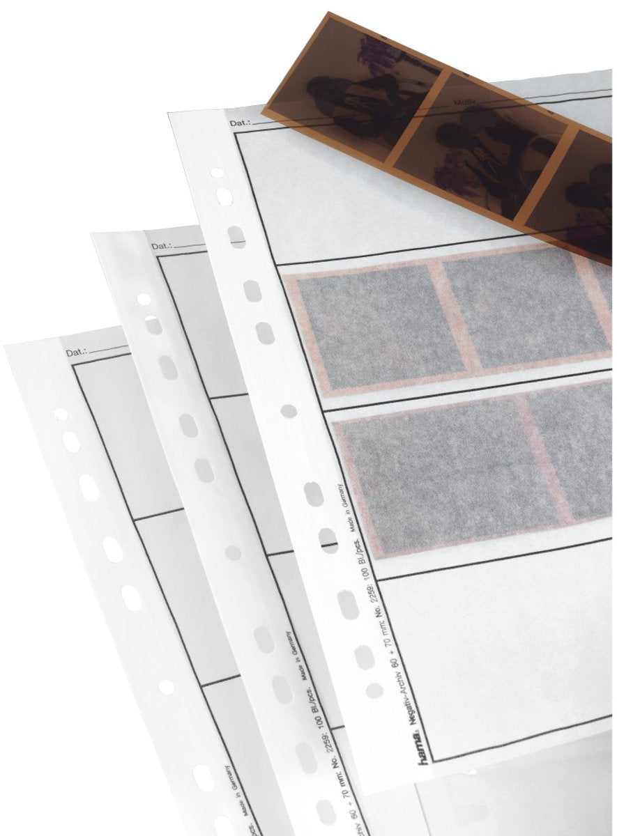 Hama negativ ærmer - a4 format - 4x3 - pergament - 60x70 mm - 100 stk.