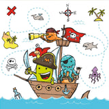 Papstar sæt med 20 servietter piratbesætning 3-lags 33x33cm