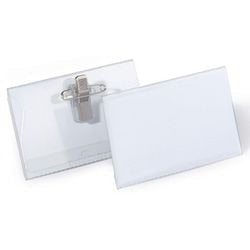 Durable badge met combiklem formaat 54 x 90 mm in een doos - 50 stuks
