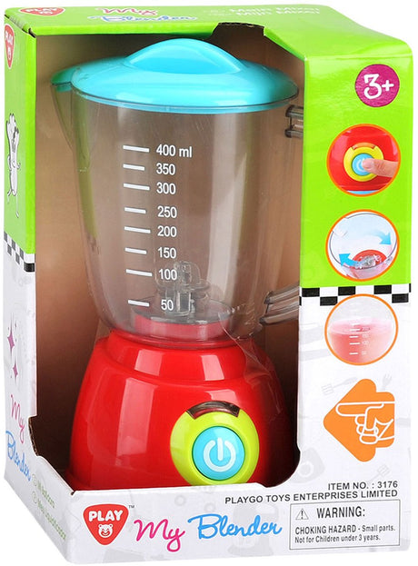 Playgo legetøjsblender med lys og frugttilbehør - køkkenlegetøj.