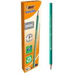 Creativ virksomhed https: www.cchobby.nl bic-evolution-pencils-l-17-5-cm-hb-thickness-7-mm-filling-2-mm-12-piece-1-box