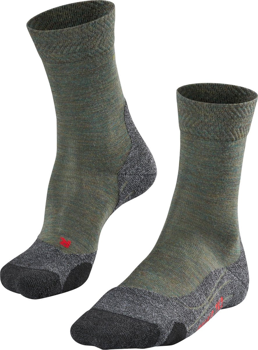 Falke tk2 melange anti-blister tykt uld funktionsmateriale gåstrømper herre grøn - str. 44-45