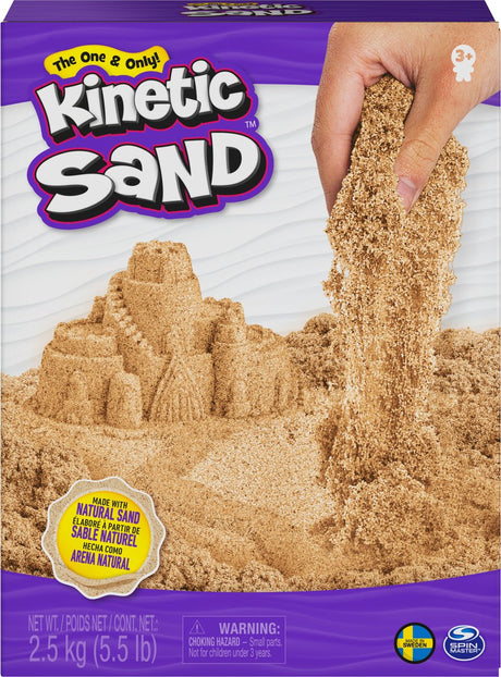 Kinetisk sand - naturligt sand - 2,5 kg original - sanselegetøj