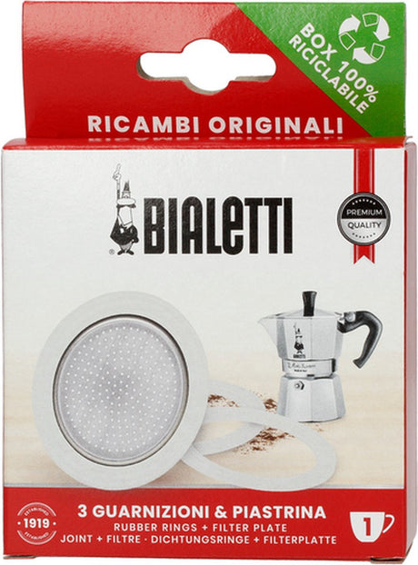 Bialetti blister 3 pakning - 1 filter 1t ny moka fiammetta dama express rainbow