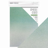 Craft perfect by tonic studios craft perfect • spring meadow ombre kort opaliserende grøn