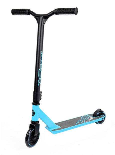 Tempish ventus mine ii stunt scooter begynder – freestyle trick scooter – 100 mm hjul – skatepark pro scooter – blå