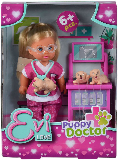Evi elsker mini dukke hvalpe læge
