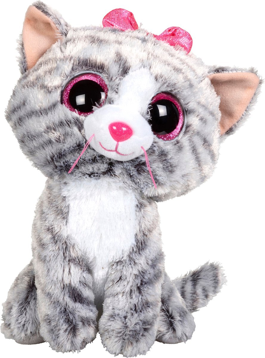 Ty beanie boo's kiki plys grå kattekamme 15 cm