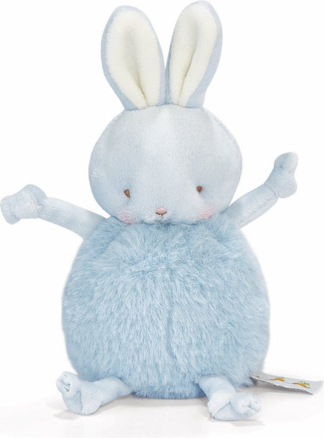 Bunnies by the bay roly-poly kanin - tøjdyr - krammetøj til børn - broderede detaljer - 13 cm - blå