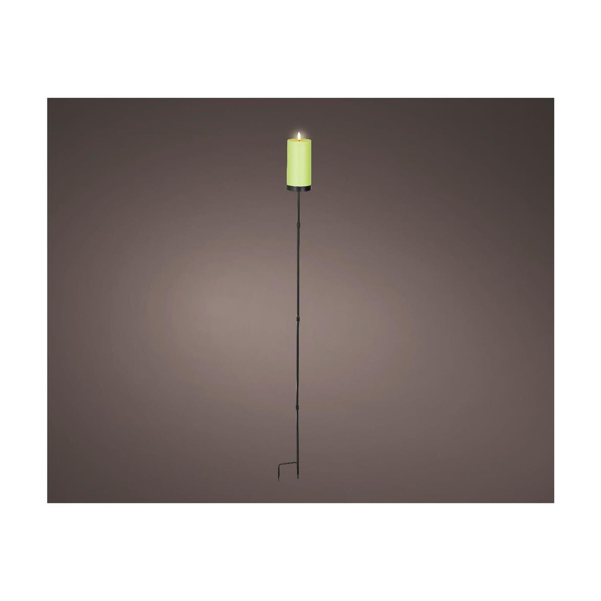 Lumineo sollys på stik grøn plast ø7xh117cm