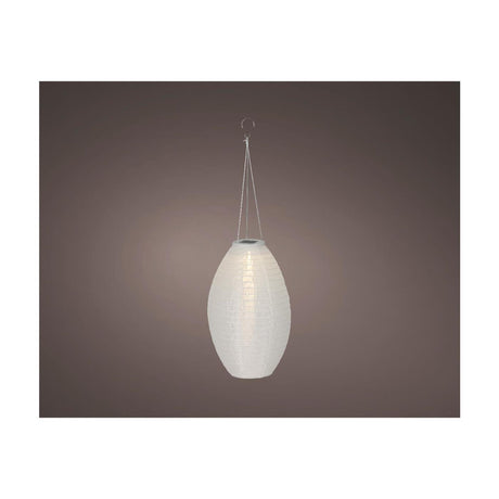 Lumineo solar lanterne hvid nylon ø22xh33cm