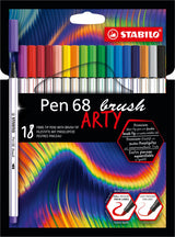 Stabilo pen 68 pensel - tusch - arty - sæt med 18 stk