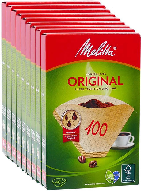 Melitta klassiske filterposer 100 40 natur 9 pakker á 40 stk