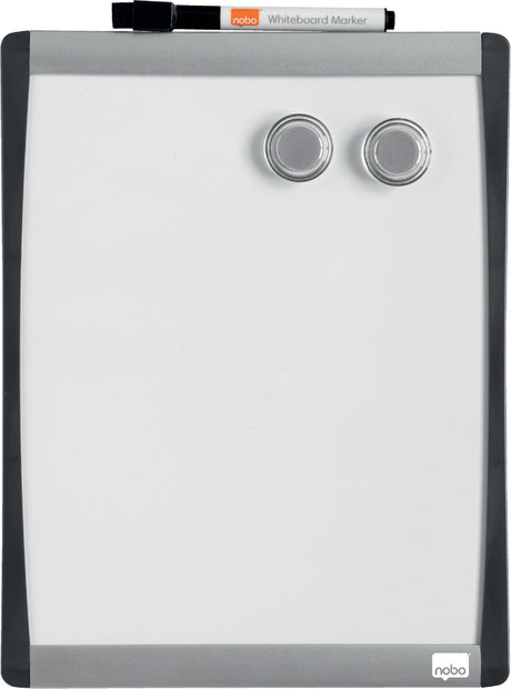 Nobo magnetisk whiteboard - 21,5 x 28 cm - inklusive markør, magneter og skumtape - hvid