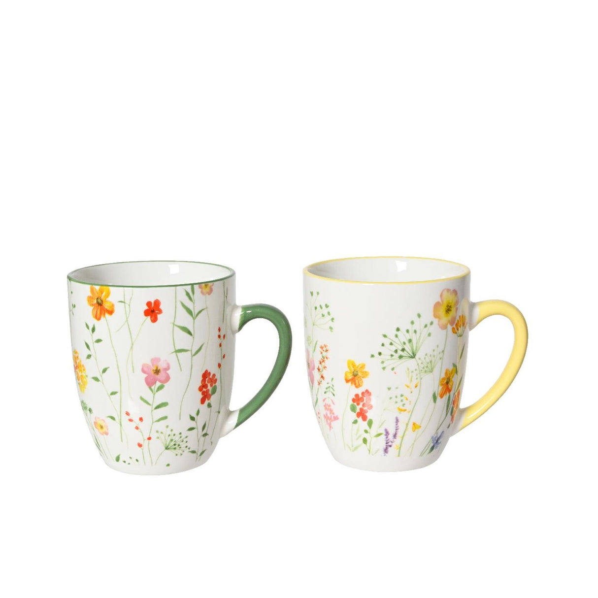 Decoris krus blomster porcelæn ø8,9xh10,4cm