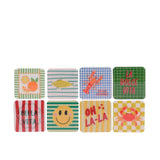 Decoris coaster med print træ 9,5x9,5x0,5cm