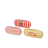 Decoris brilleetui med tekst polyester 6x4x16,5cm 3 assorteret