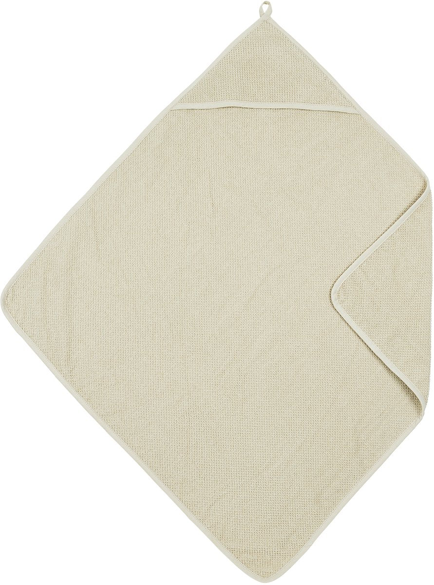 Meyco baby popcorn badekappe - blødt sand - 75x75cm