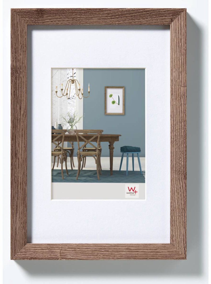 Walther fiorito - mdf træramme - fotostørrelse 13x18 cm - valnød