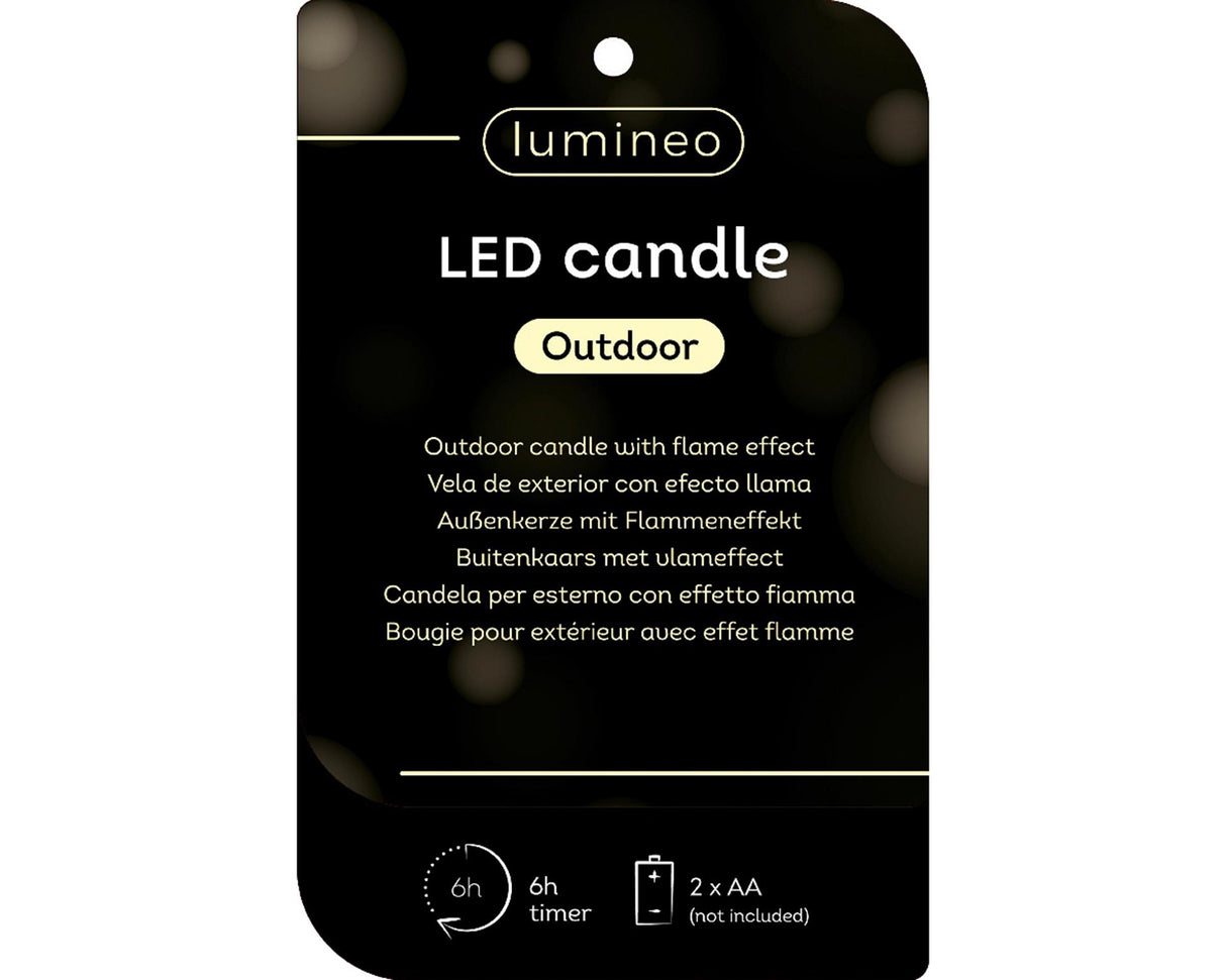 Decoris LED udendørs lysstrygejern ã˜12x6,5cm grøn