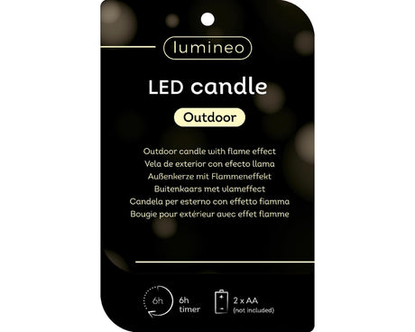 Decoris LED udendørs lysstrygejern h6,5cm grøn