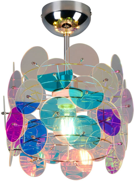 Rl live your light reality iride - plafondlamp - transparant iriserend - excl. 1x e27 4 w - plafondbevestiging