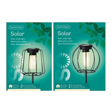 Lumineo LED solar lanterne på stik ø13cm