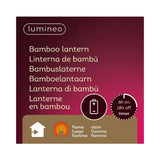 Decoris lumineo LED lanterne bambus 25x25x27,5cm (ekskl. 3x AAA batterier)