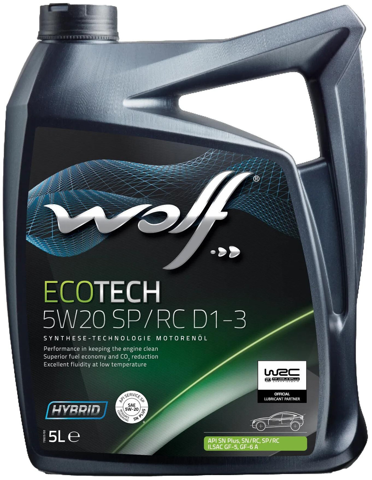 Wolf motorolie ecotech sp rc d1-3 motorolie 5w20 5l ecotech sp rc d1-3