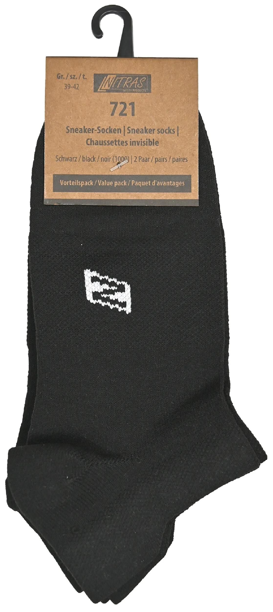 Nitras sikkerhedsstrømper sneaker sneaker-sock.sw gr.47-50 nitras 1pk med 2 par