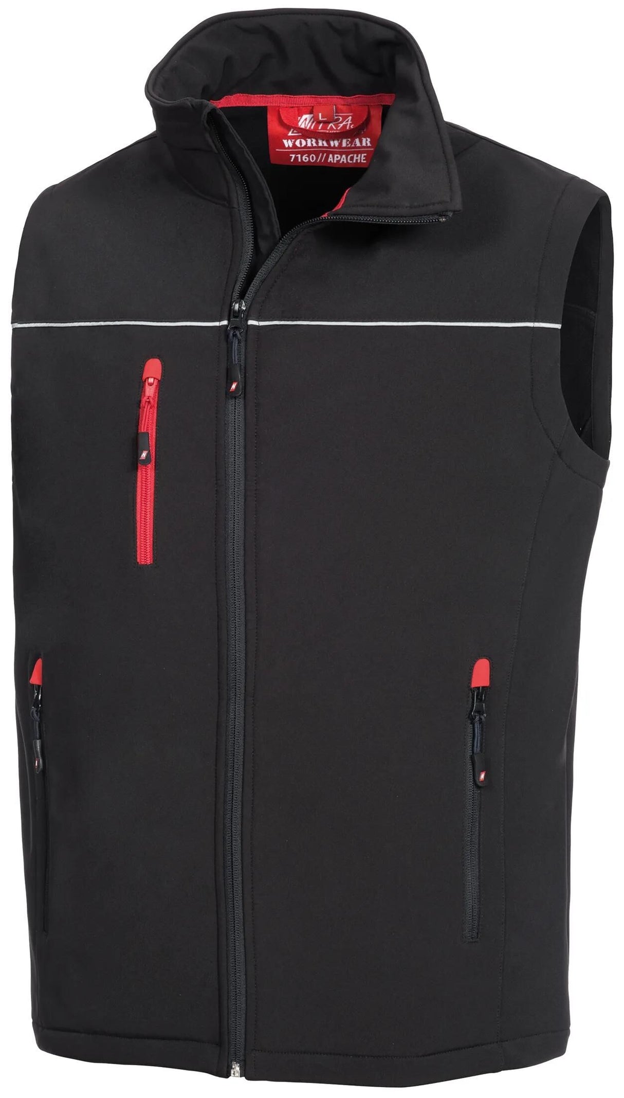 Nitras sikkerheds softshell vest motion tex let softshell vest str. l motion tex lys sort