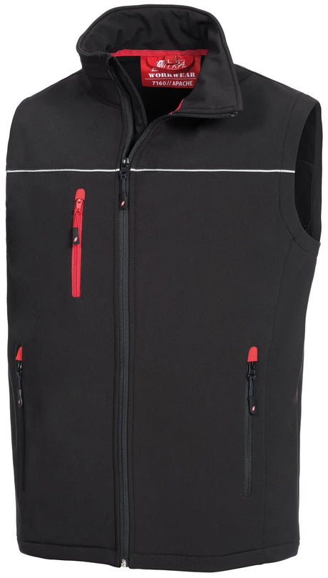 Nitras sikkerheds softshell vest motion tex let softshell vest str. l motion tex lys sort