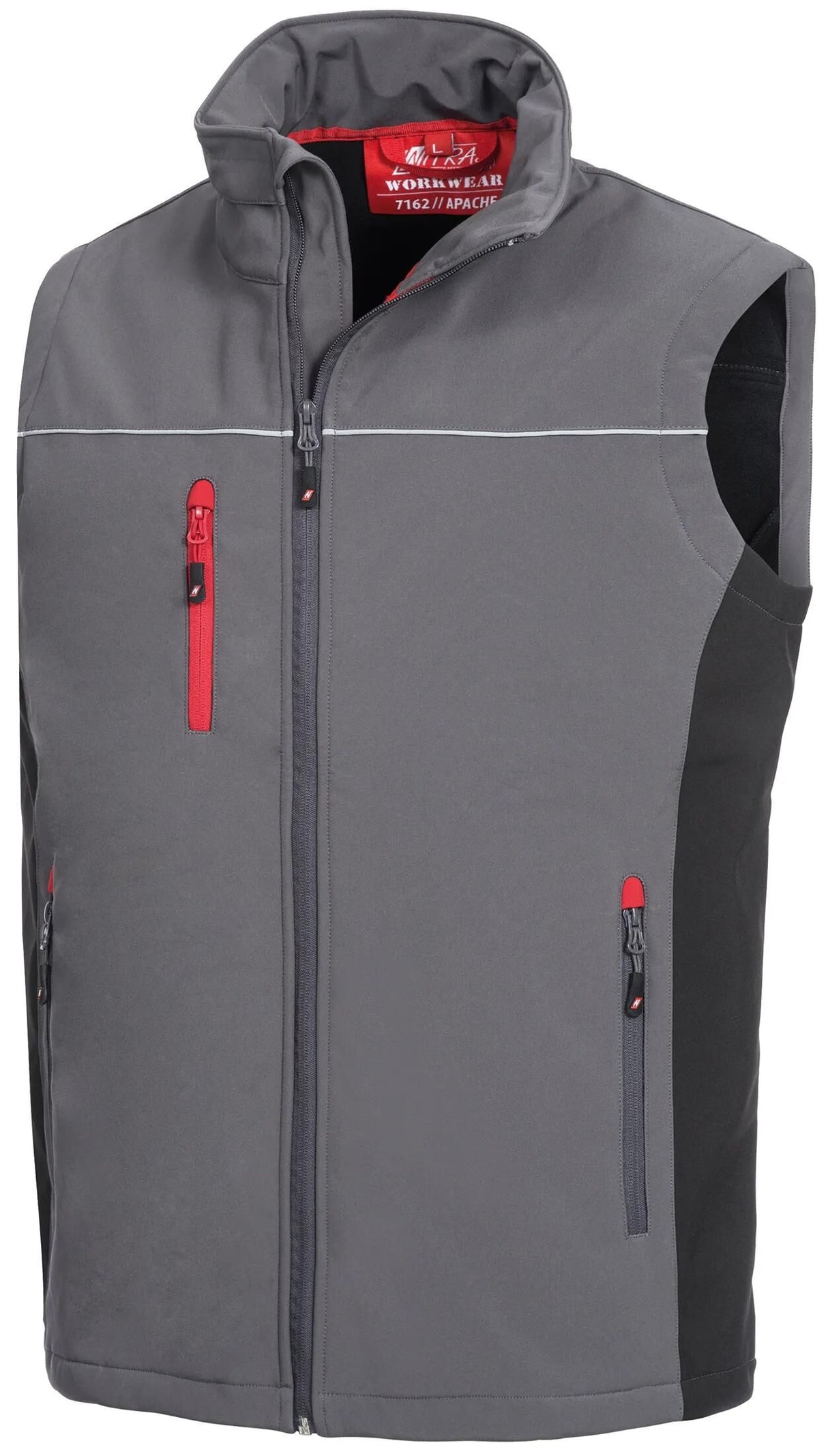 Nitras sikkerheds softshell vest motion tex let softshell vest str. l motion tex lysegrå sw