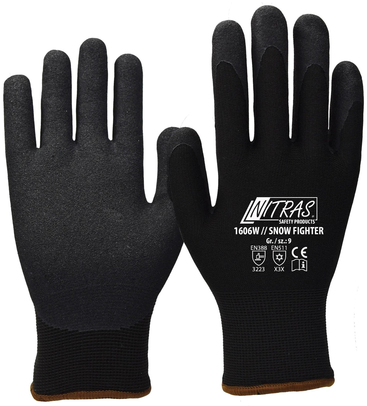 Nitras sikkerheds vinterhandske snow fighter vinterhandske str. 11 sort snow fighter