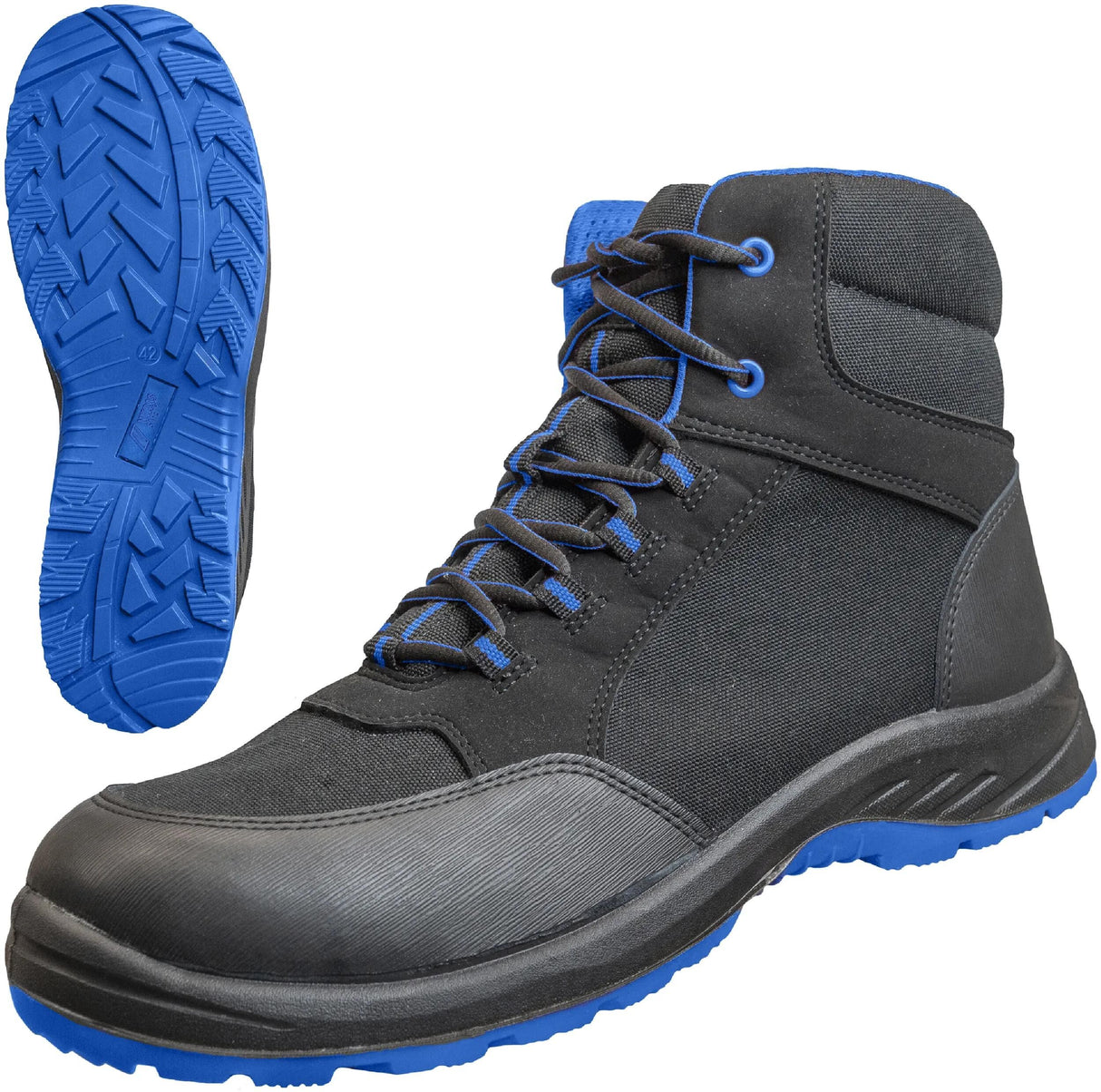 Nitras safety stepel solid step mid sikkerhedsstøvler størrelse. 40 solide trin mellemblå