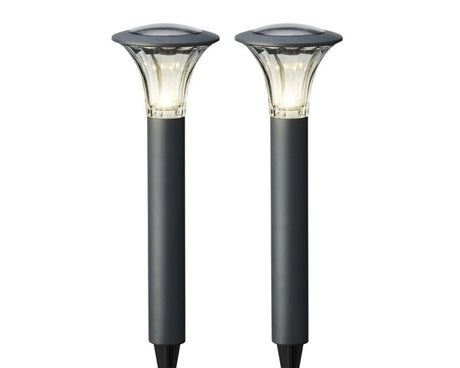 Lumineo led solar tuinsteker set a 2st. 49x17cm warmwit